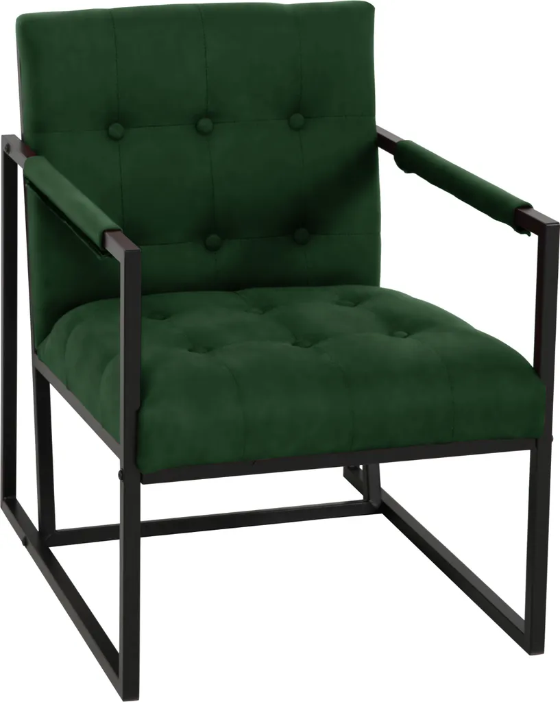 Fauteuil Lounge Vert Foncé pour Salon et Bureau - Fauteuil SVITA Jones