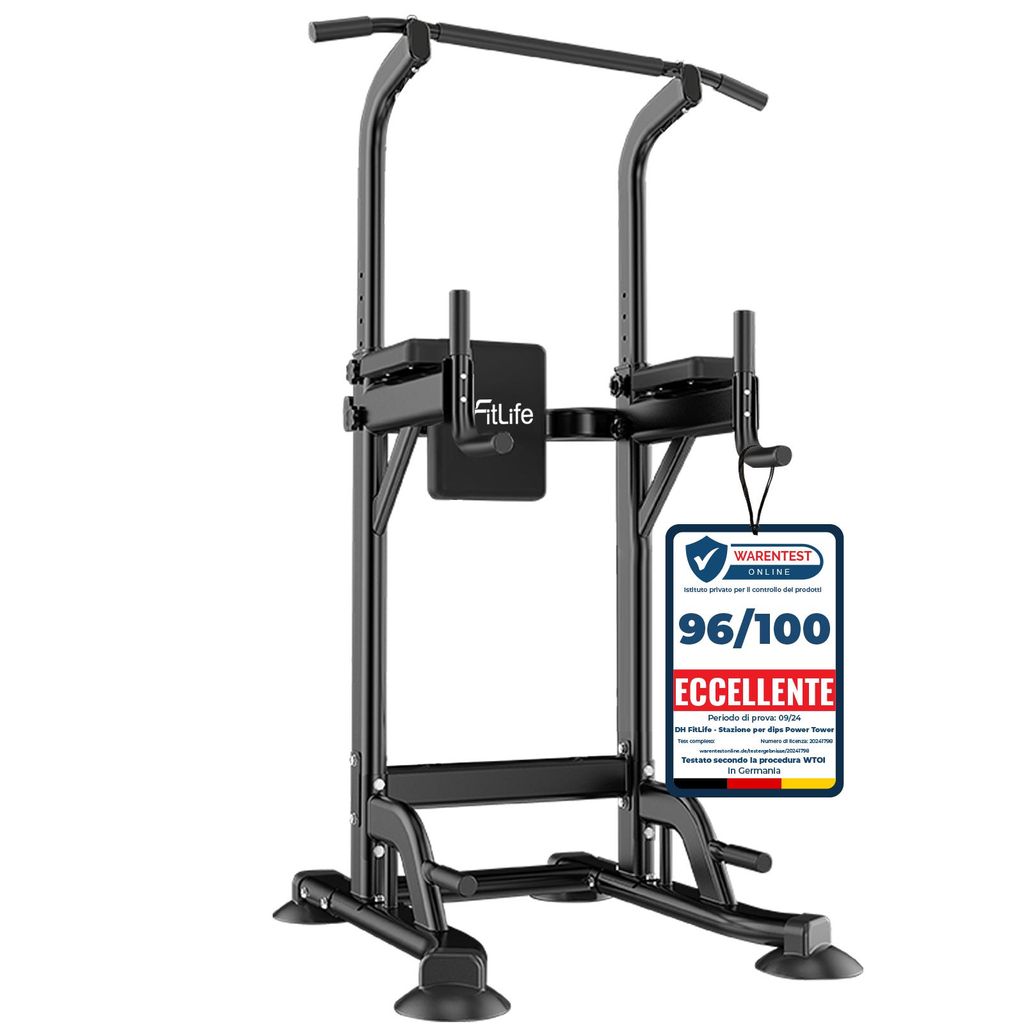 DH FitLife Power Tower Dip Station - Attrezzatura per Immagine del prodotto 