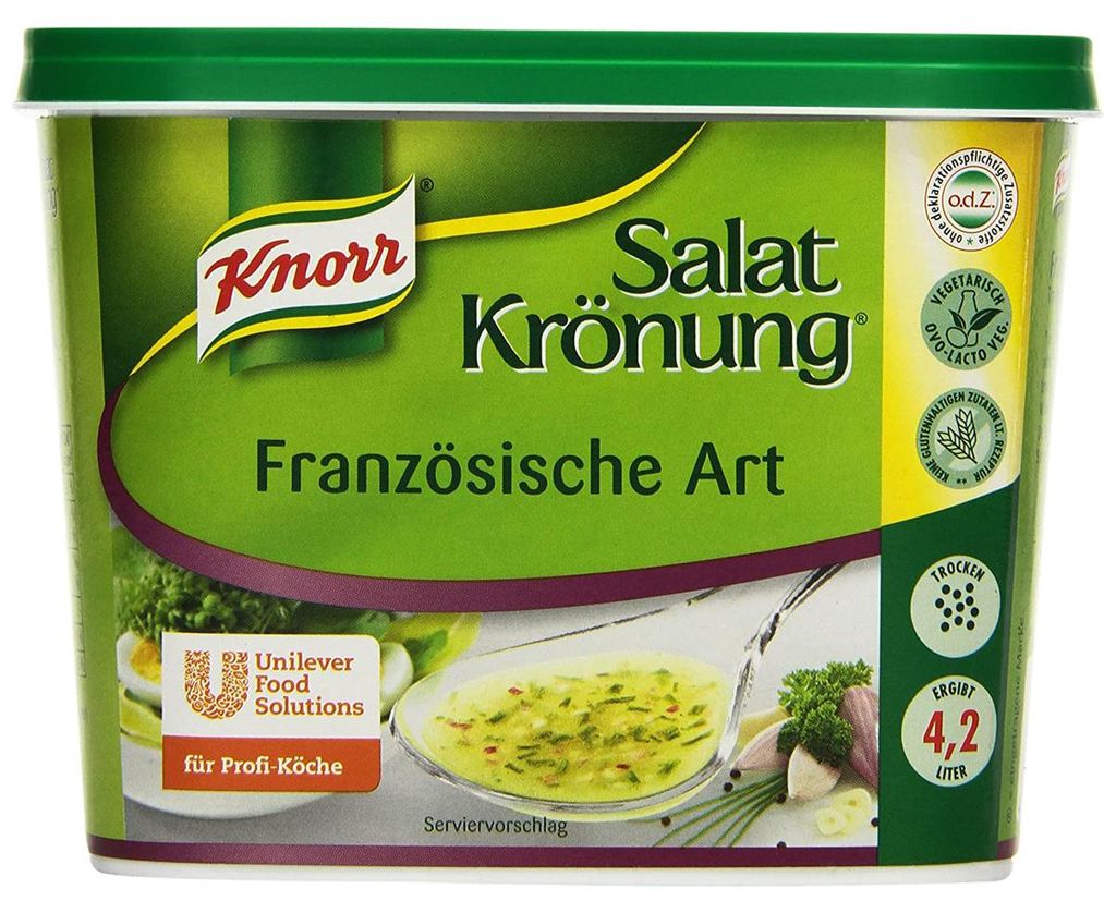 Verpackungsbild Knorr Salatkröung Französische Art Basis für Salatdressing 500g