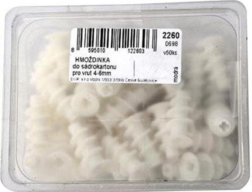 dübel für Gipskartonplatten Kunststoff 2260 (50 St.) Kunststoffverpackung