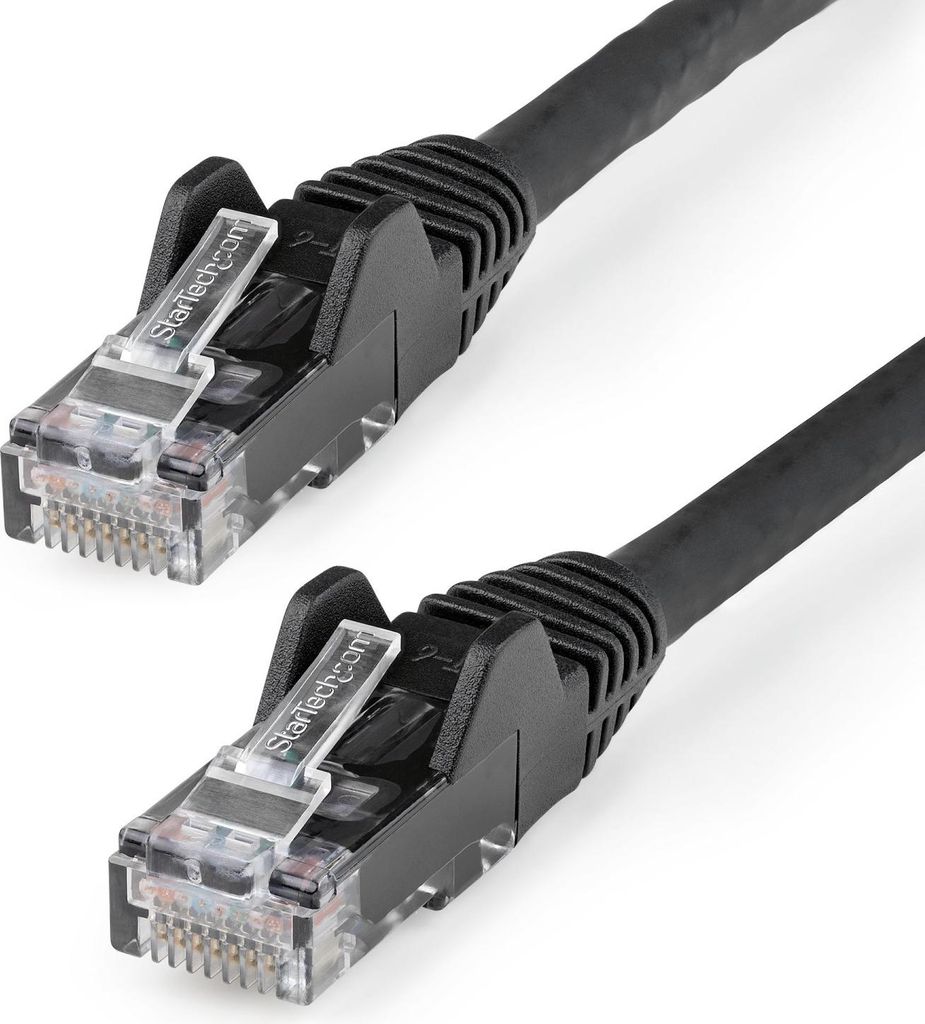 StarTech.com 10m LSZH CAT6 Ethernet Cable, 10 Gigabit Snagless RJ45 100W PoE Network Patch Cord with Strain Relief, CAT 6 10GbE UTP, Black, Individ...