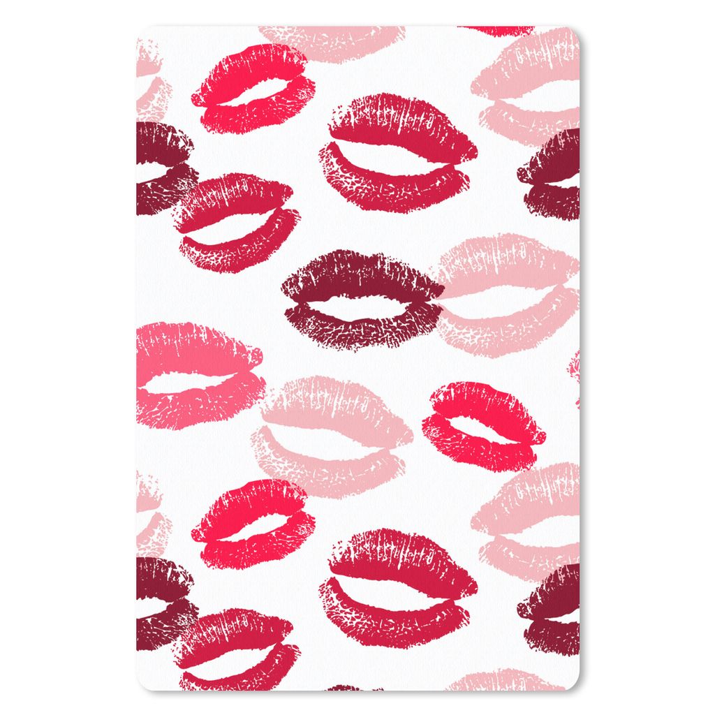 MuchoWow Mauspad Mousepad Lippen - Kuss - Geschenk für Paare 40x60 cm - Mousepads - Maus Mat - Pad - Mausunterlage - Schreibtisch Accesoire