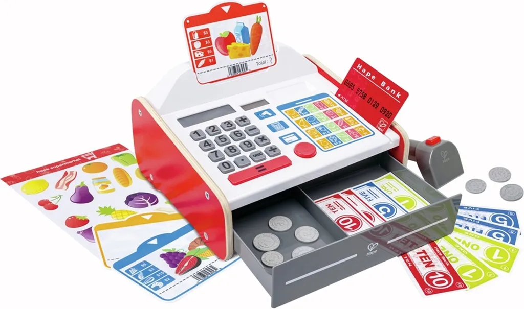 Caisse Enregistreuse Interactive Hape en Bois Durable pour Apprendre - 9