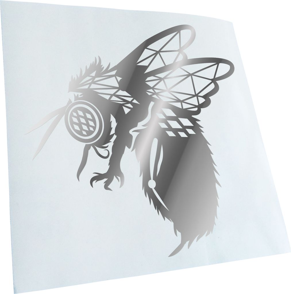 Kiwistar - Autoaufkleber - Biene Polygon Hummel - Chrom - 30x30cm - Aufkleber für Auto, Laptop, Fahrrad, LKW, Motorrad mehrfarbig JDM Decal Racing