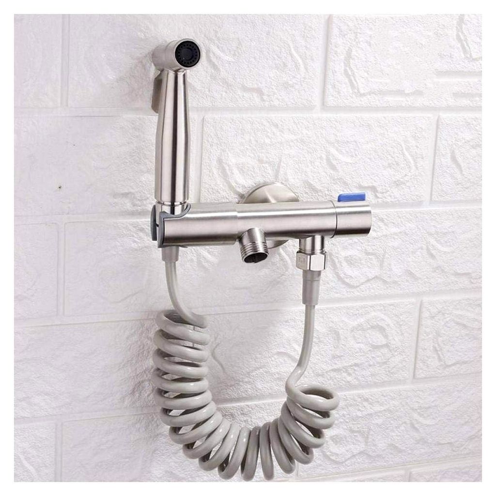 for Silberne Wasserhahn-Spray-Dusche, einzigartiger Verbindungsschlauch, Premium-Edelstahl, ideal for Stoffwindel-Sprayer, Handgerät for Shattaf-D...