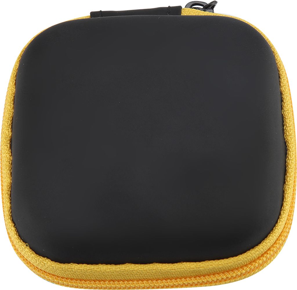 Tragbare kleine Aufbewahrungstasche für Kopfhörer, Tragetasche, Tasche, Box (gelb)