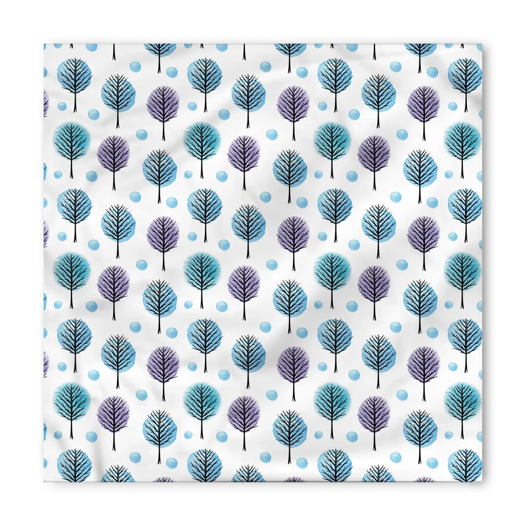 ABAKUHAUS Bandana per animali domestici Baum, acquerello Flora della foresta, 55x55 cm, Pale Sky Blue Ceil Blau - 2