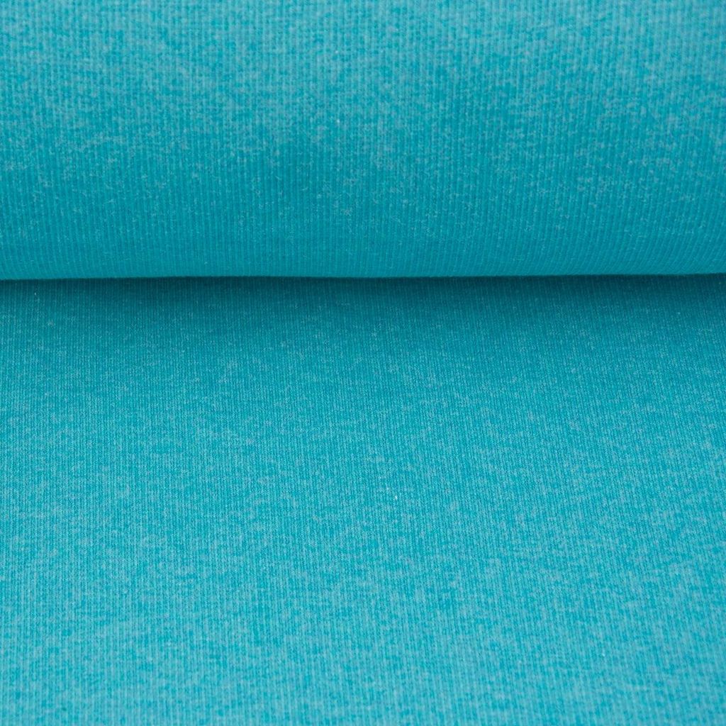 Kreativstoff Meterware Strickschlauch Bündchenstoff Baumwolle petrol