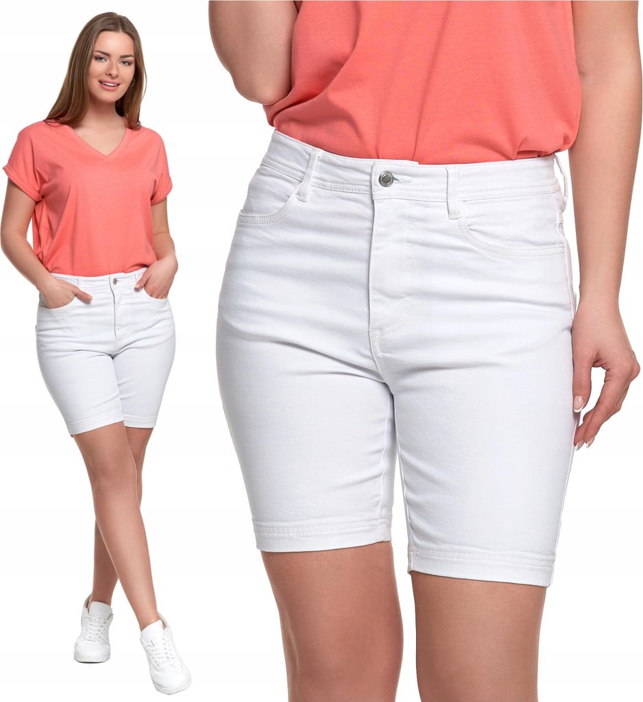 Damen Shorts Moraj Knielang Baumwolle Klassisch Denim L