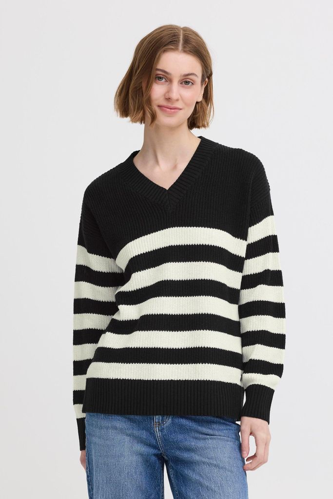 OXMO OXKALA Damen Pullover Grobstrickpullover Baumwollmischung relaxed fit