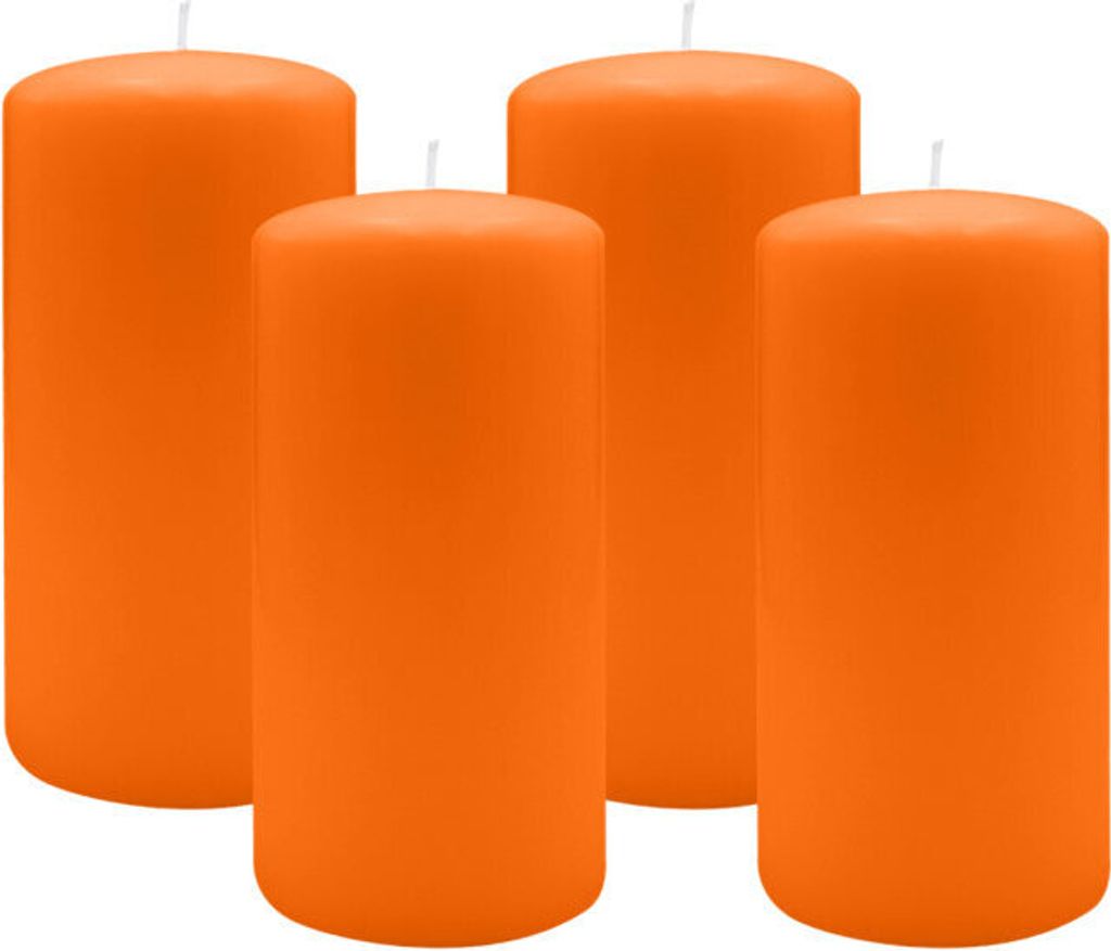2er Set Adventskranzkerzen Mandarin Orange Ø 100 x 300 mm