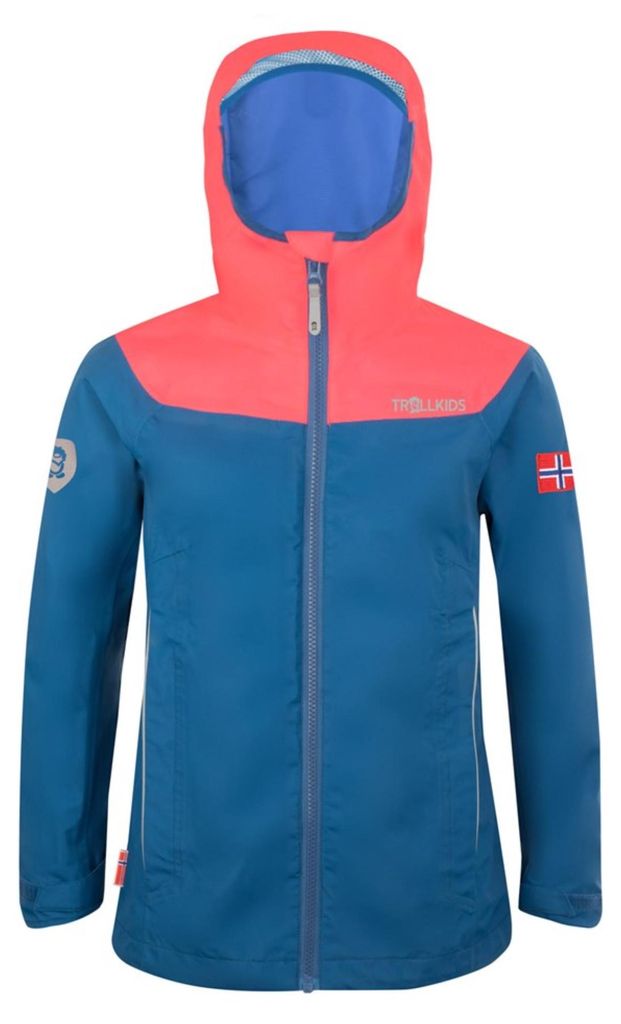 Trollkids Bergen Mädchen Rosa Jacket Winddicht Wasserdicht Mit Kapuze (611-138)