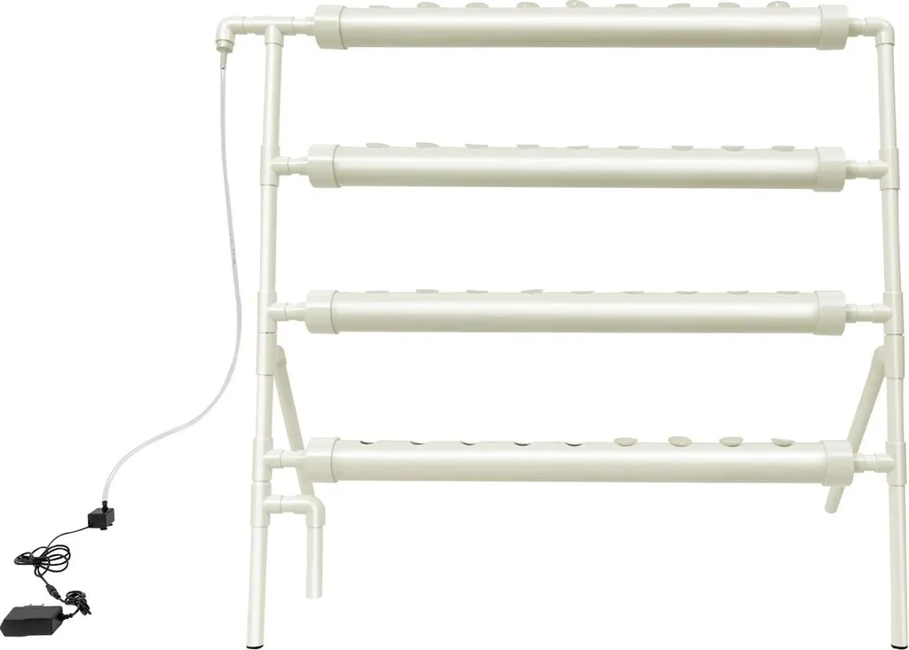 Orto Verticale Idroponico 36 Fori - Kit Casa e Balcone PVC Bianco