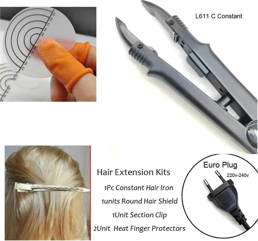 Ferro per Extension Capelli L611C - Design Ergonomico 220v Euro
