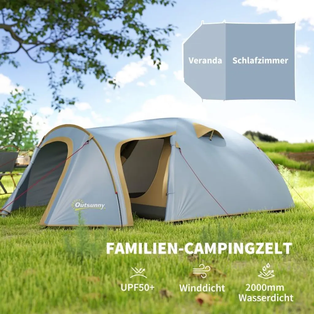 Tente 4 personnes imperméable : fini l'humidité avec le tapis de sol inclus