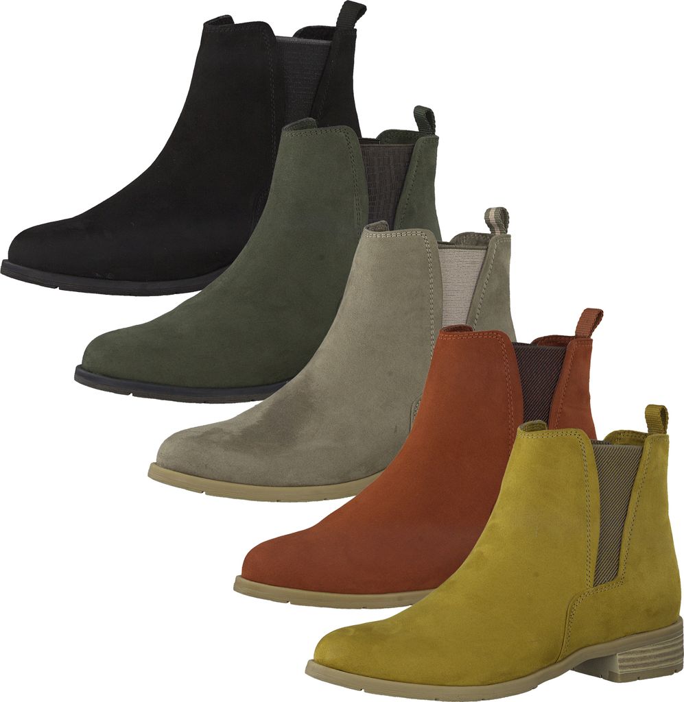 MARCO TOZZI Damen Stiefeletten Chelsea Boots 2-25321-35, Größe:37 EU, Farbe:Beige