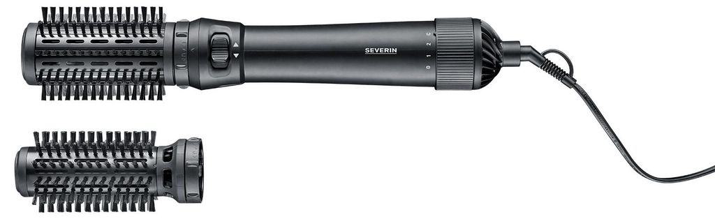 Severin WL 0241, Teplovzdušná kefa, Teplé, Čierna, 1,8 m, Obrázok produktu 