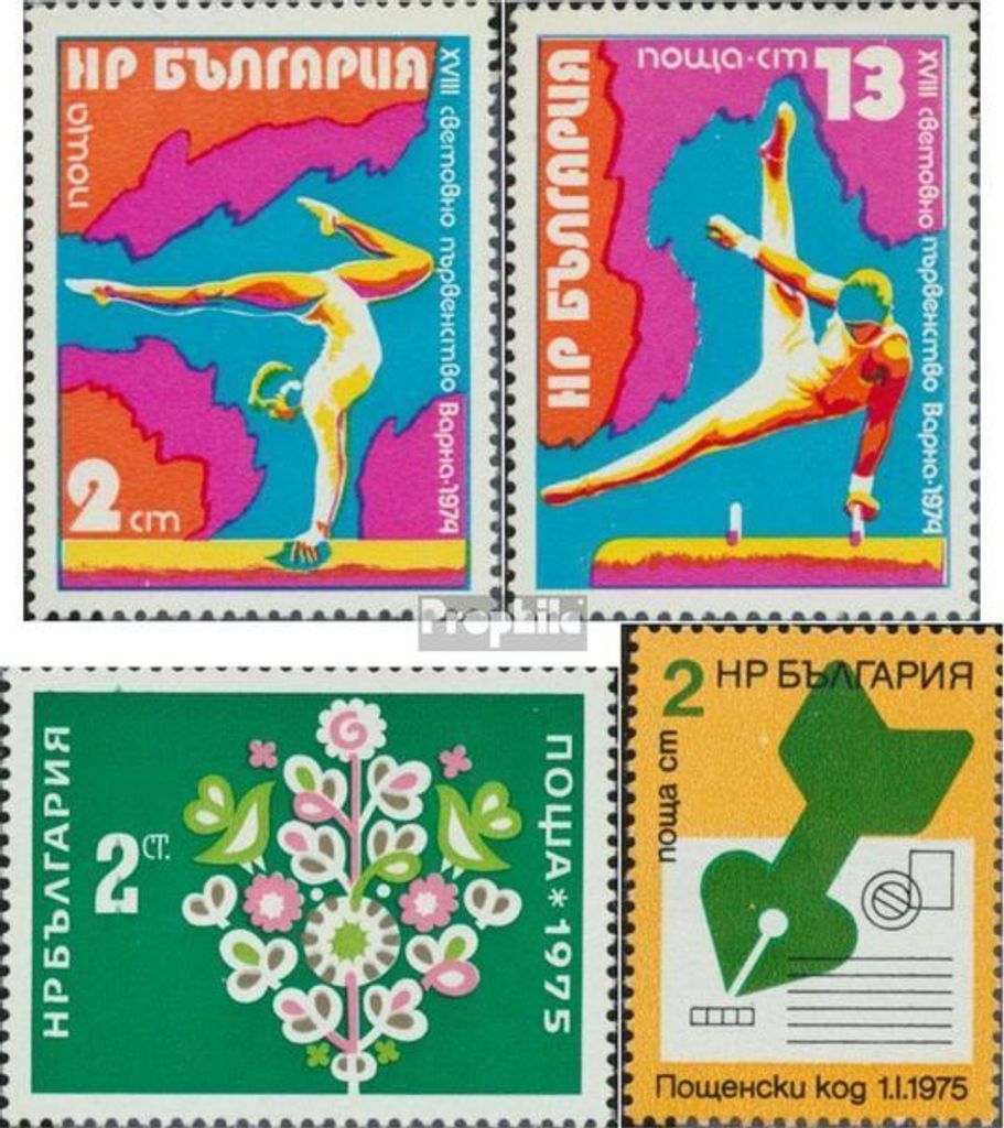 Briefmarken Bulgarien 1974 Mi 2369-2370,2371,2372 (kompl.Ausg.) postfrisch Turnweltmeisterschaft