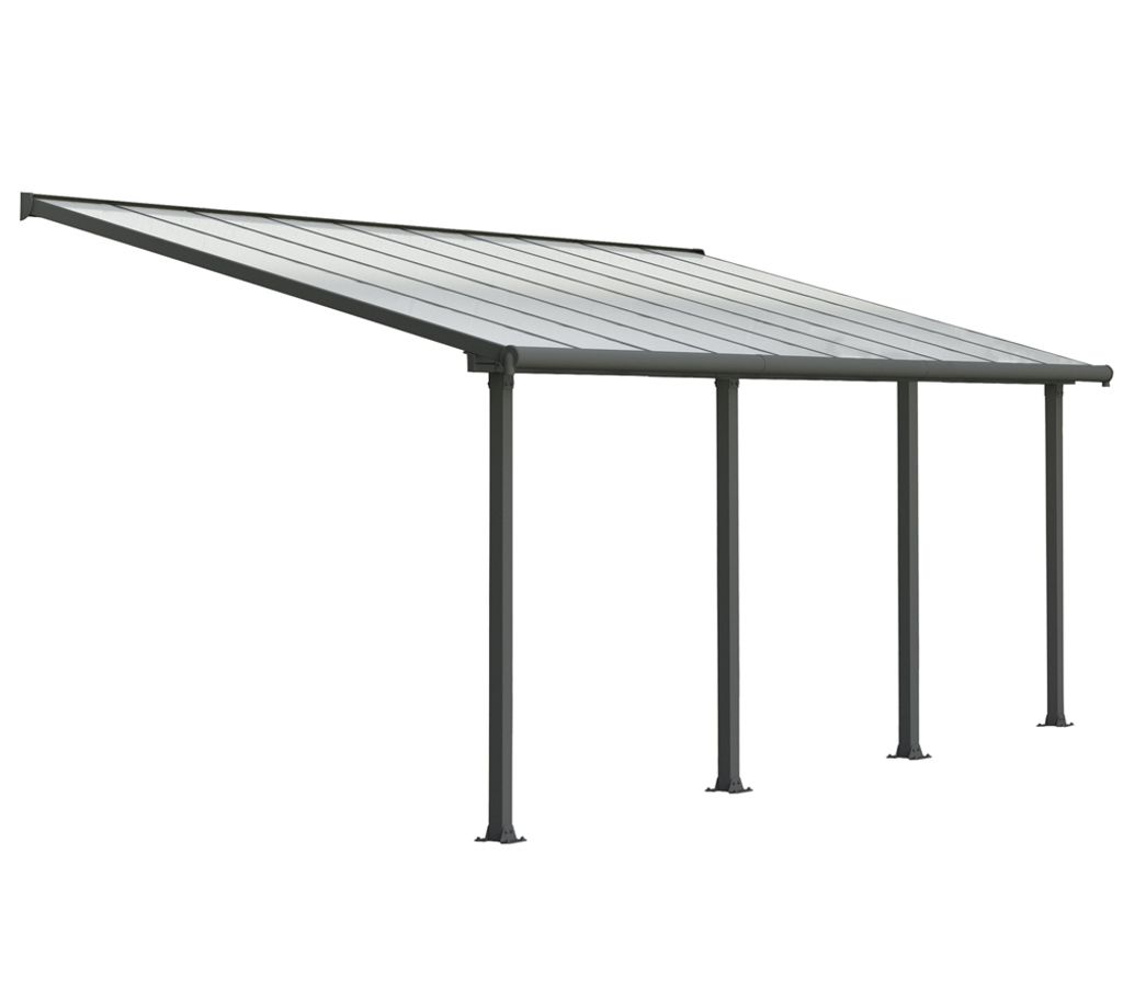 Palram - Canopia Aluminium Terrassenüberdachung Olympia Anthrazit 300x619x305 cm