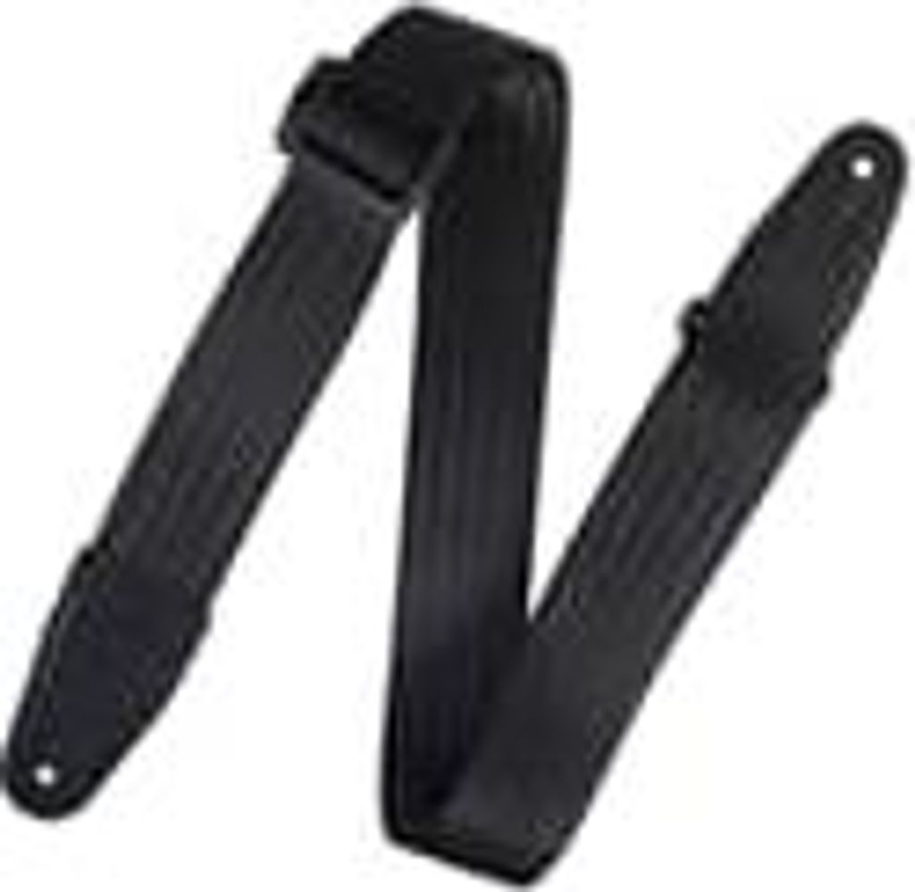 M8SB-BLK 2'' Wide Black Seatbelt Guitar Strap Black