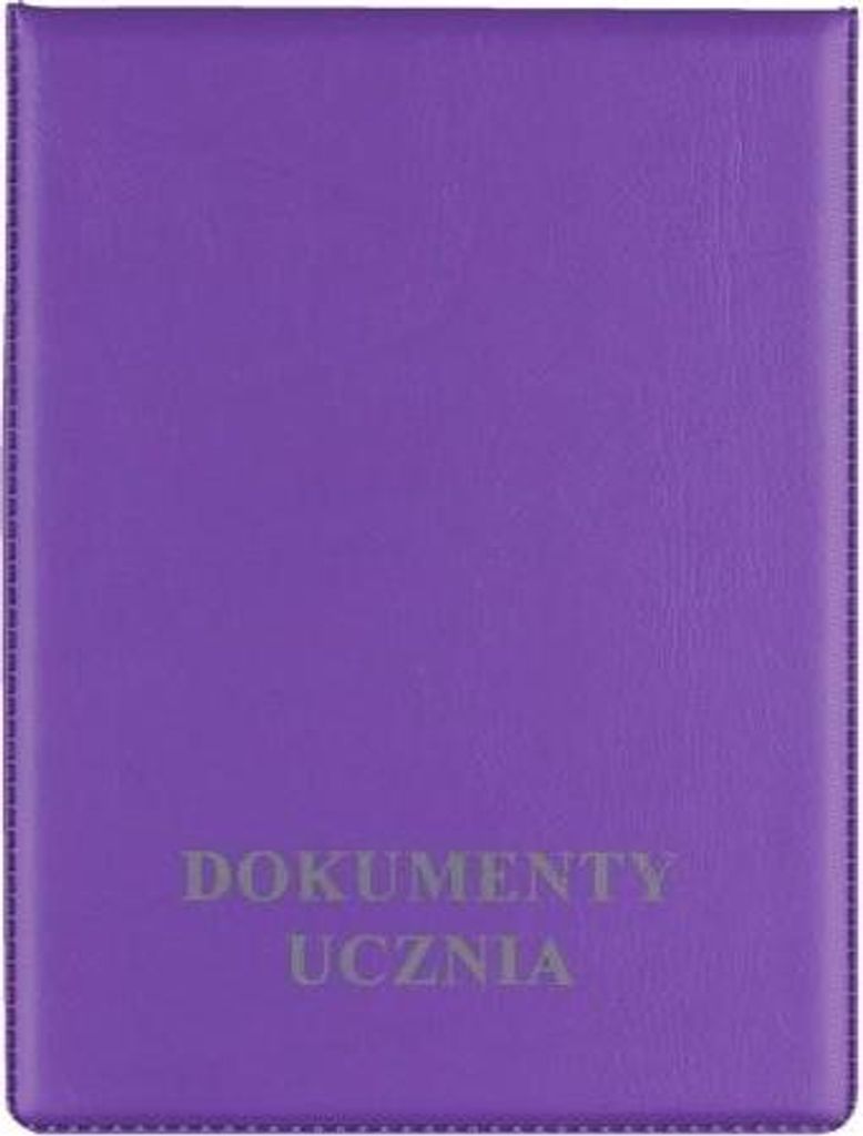 Okładka na dokumenty ucznia pionowa fioletowa