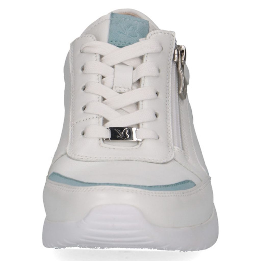 Caprice Damen Sneaker Schnürschuhe Reißverschluss Leder 9-23721-44, Größe:37 EU, Farbe:Blau
