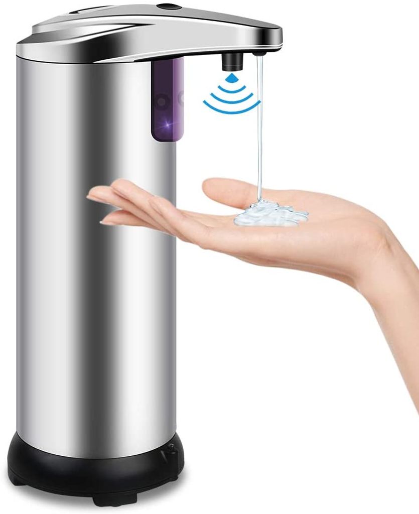 400ml Küchen-Edelstahl Automatischer IR-Sensor Berührungsloser Seifenspender 