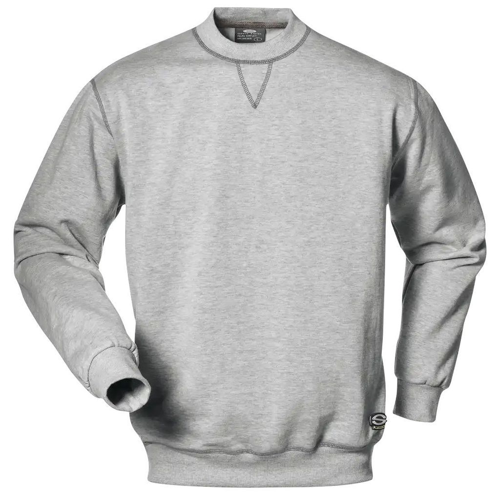 Sir Safety SIRFLEX Herren Arbeitssweatshirt Rundhals mit elastischen Bündchen, XL, MELANGE GREY