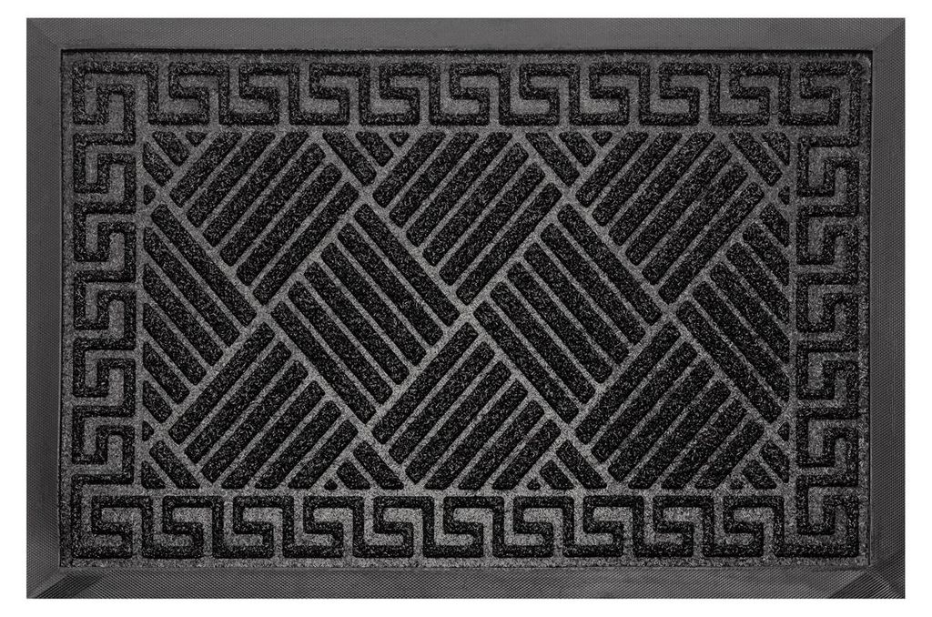 Gummifußmatte für draußen 60x40 cm schwarz Produktbild 