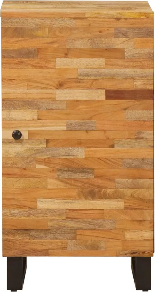 vidaXL Cassapanca di Stoccaggio a Cubo in Legno Ruvido di Mango
