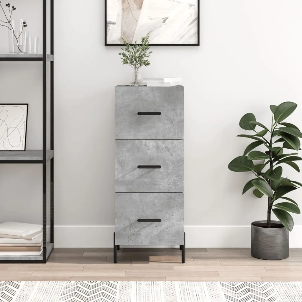 Credenza Organizzatore Grigio Cemento 34,5cm | Mobiletto per Bagno e Sala