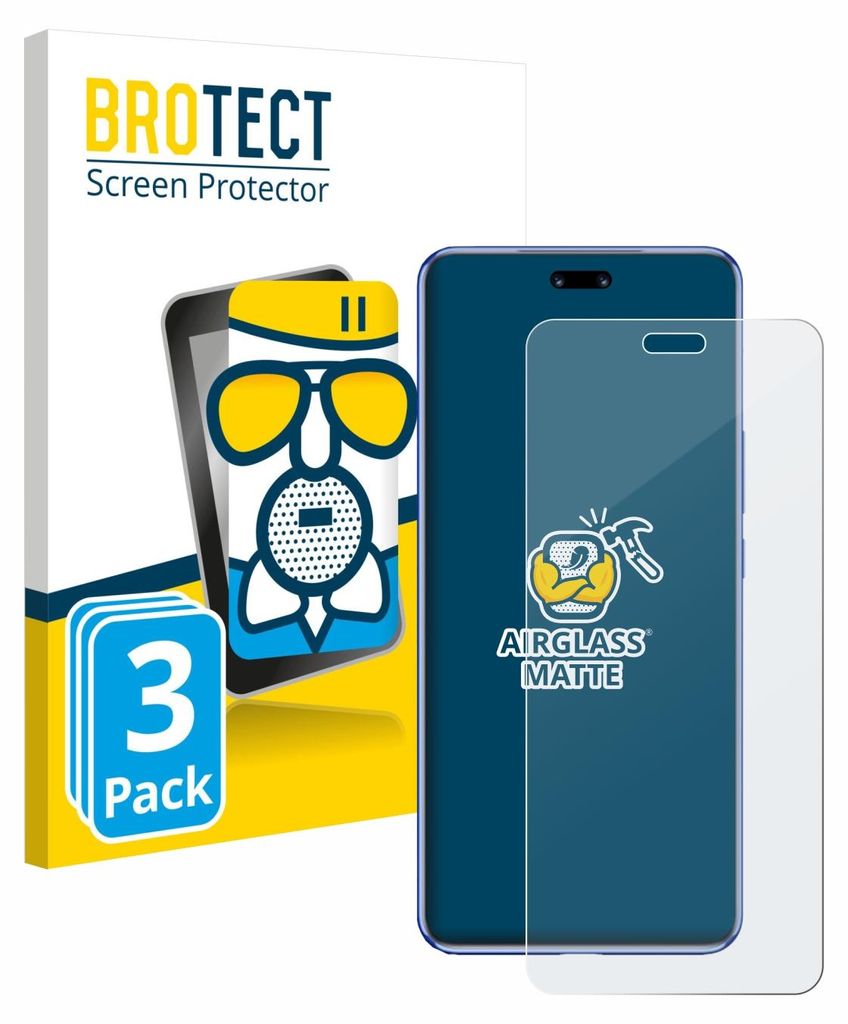 3x BROTECT Entspiegelungs Schutzglas für Huawei Nova 12 Pro Schutzfolie Panzer Folie Glas Display Schutz matt