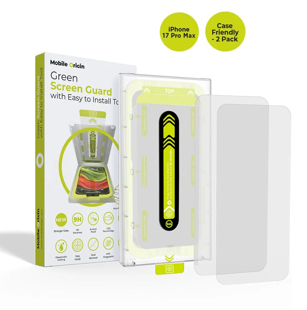 Mobile Origin Screen Guard iPhone 17 Pro Max - Vetro Blindato 2 Pack