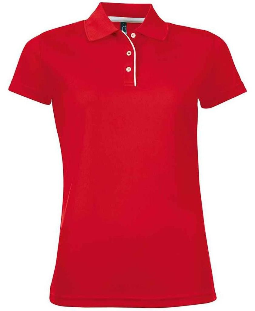 SOLS - "Performer" Poloshirt für Damen, Sport LT3203 (L) (Rot)