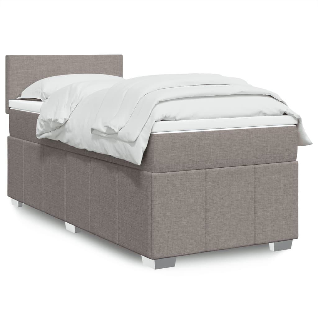 Maison Exclusive - Boxspringbett mit Matratze Taupe 100x200 cm Stoff
