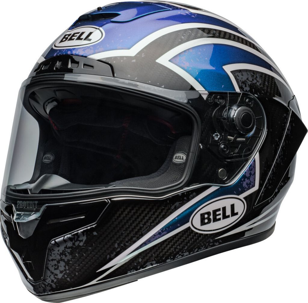 Bell Race Star DLX Flex Xenon Helm, schwarz/dunkelblau/silber, M (57/58)