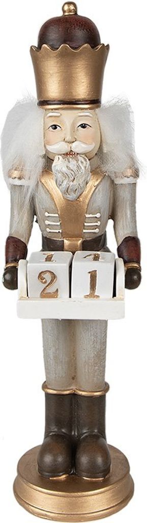Clayre & Eef Figur Nussknacker 22 cm Grau Polyresin