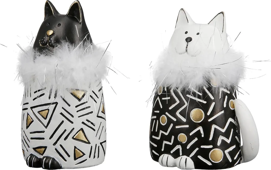 Gatti Decorativi Gilde Boa 37684 - Set 2 Sculture Grafiche Modern Design
