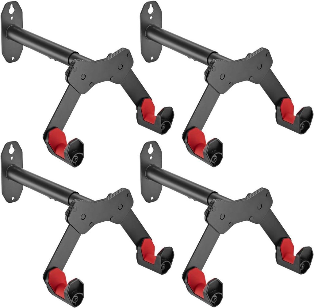 HOKO-VELO 25 4er set verstellbare Fahrrad Wand Halterung/Rahmenhalter mit Silikon-Schutz als Geschenk. Für alle gängigen Fahrräder und Hybrid.