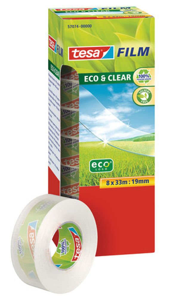 Tesa Eco & Clear Samolepící Páska 19mm x 33m - Balení 8ks Obrázek produktu 