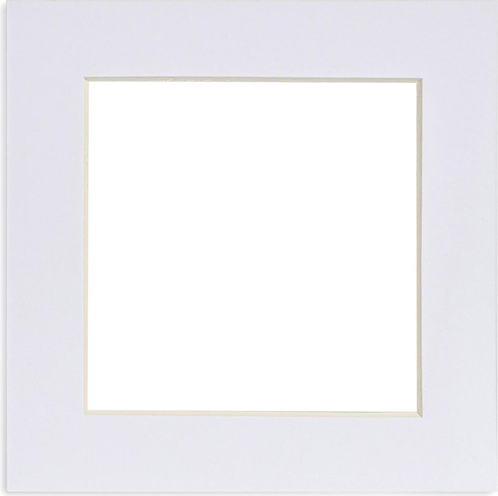 Nicola Spring Bild Foto Mount - To Fit Frame-Größe 8 x 8" für Bildgröße 6 x 6" - Weiß