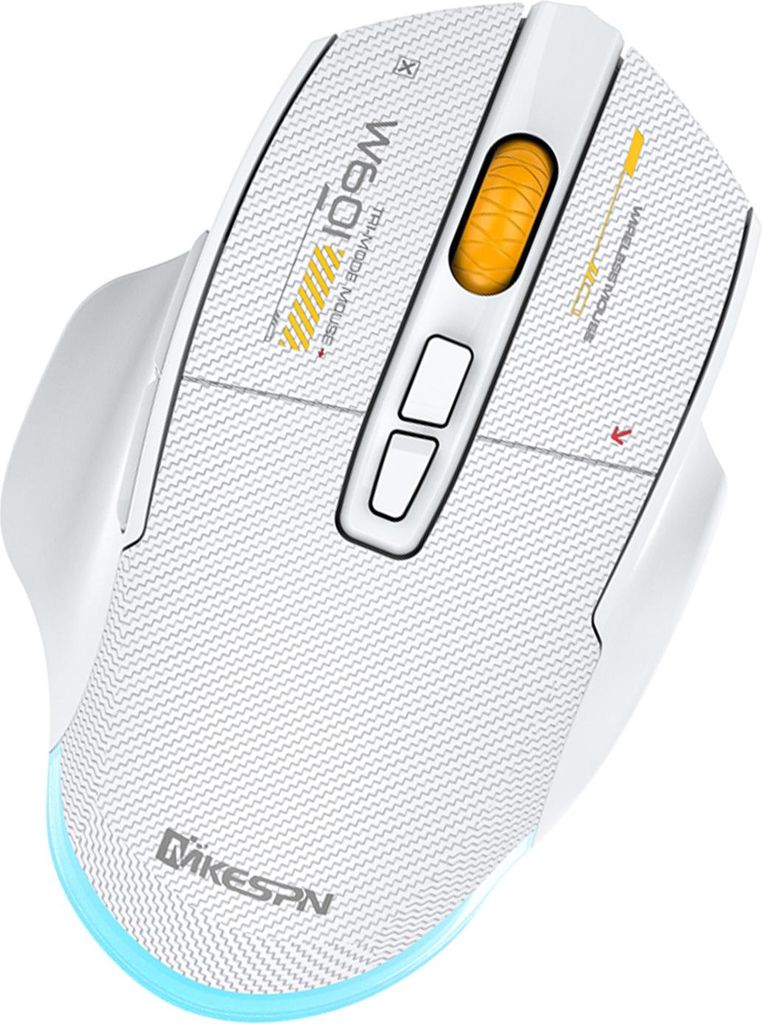 Gaming-Maus 3-Modus-Konnektivität mit RGB-Beleuchtung Ergonomisches Design 7 programmierbare Tasten Weiß
