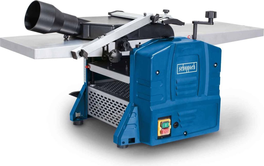 Scheppach Abricht- / Dickenhobelmaschine HMS1080 | 1500 W | 230 V | 45° Winkelverstellung | Durchlasshöhe/-breite 120 und 254 mm | Drehzahl 9000 ...