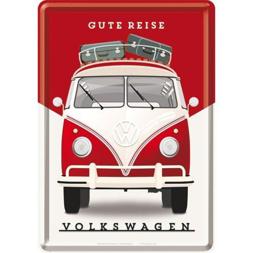 Nostalgic-Art - Carte postale en métal - Volkswagen - VW Image du produit 