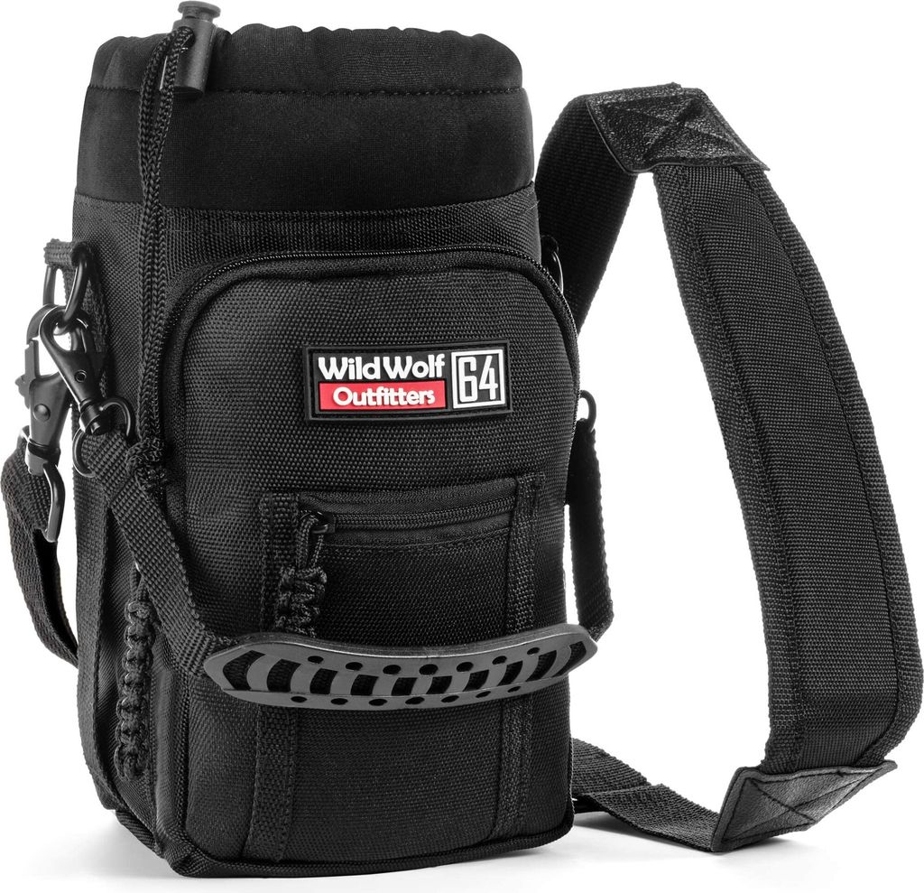 Wild Wolf Outfitters Wasserflaschentasche, Molle-Flaschenhalter-Rucksack mit verstellbarem Gurt und 2 Flaschen | Ermöglicht freies Tragen, schütz...