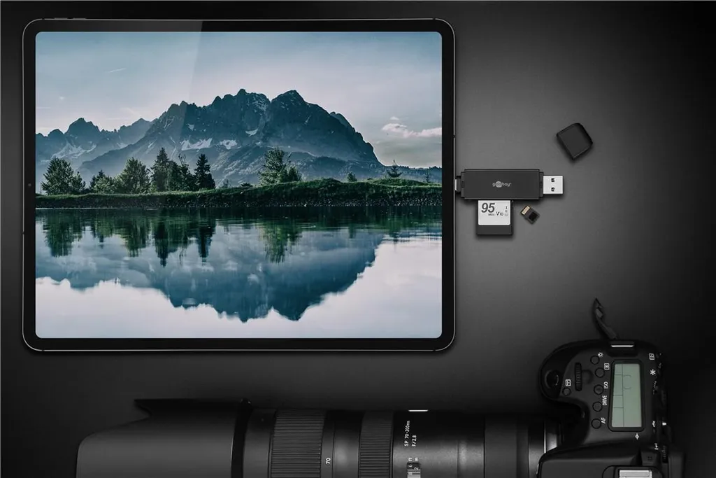 Lecteur SD et Micro SD Rapide USB 3.0 et USB-C Goobay Haute Performance - 5