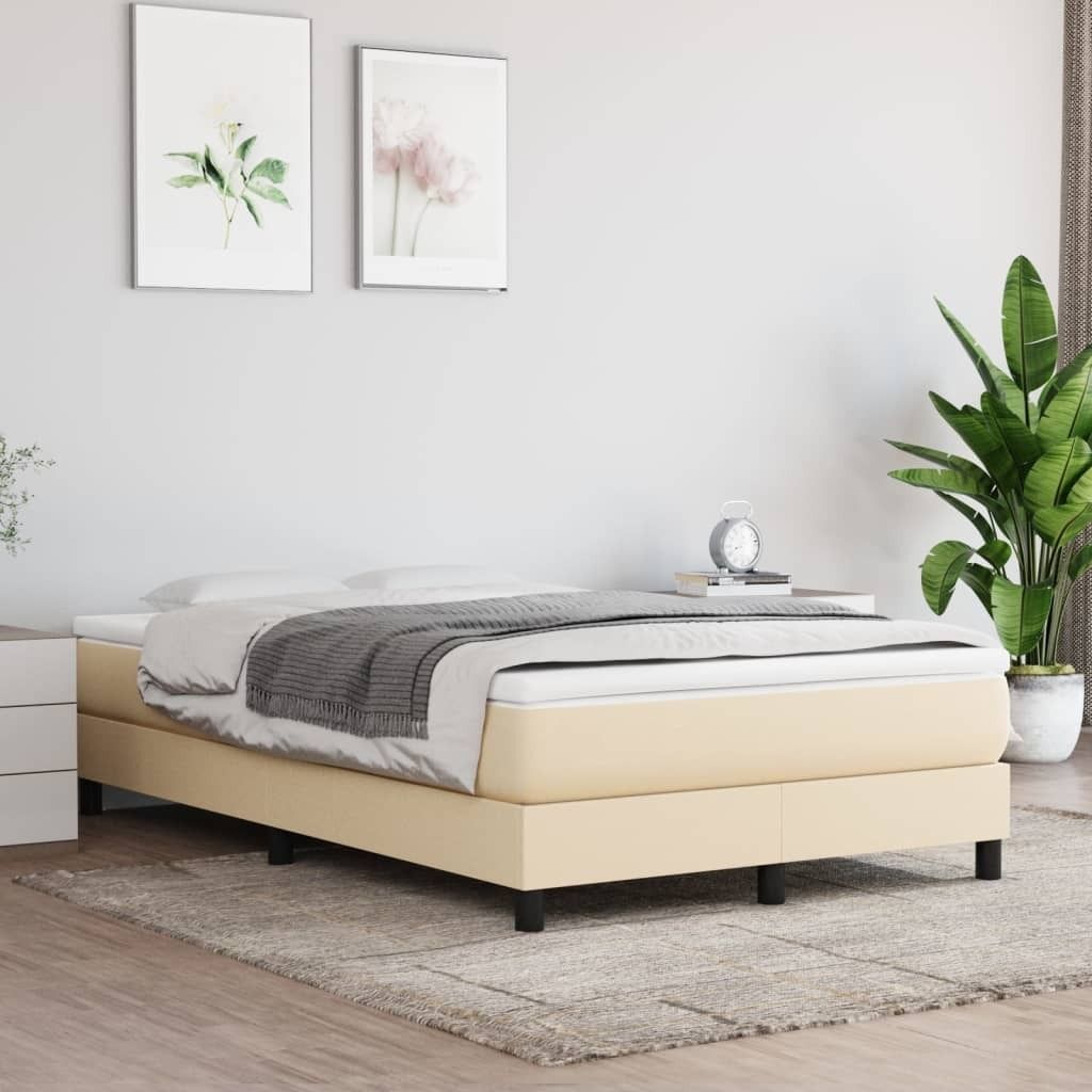 The Living Store Taschenfederkernmatratze Creme 120x200x20 cm Stoff