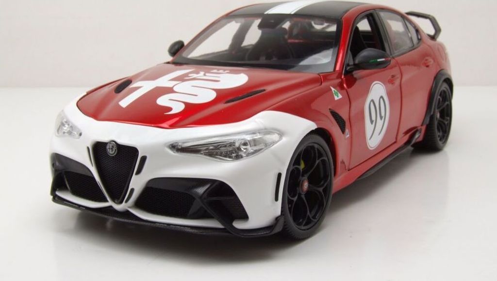 bburago 1:18 Alfa Romeo GIULIA GTAm 2020 #99 RACING 2020 - Produktbild 