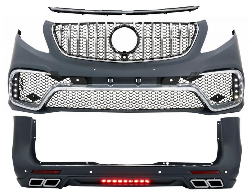 Body Kit für Mercedes V-Klasse W447 14+ Kühlergrill Heckschutz Fußplatte.