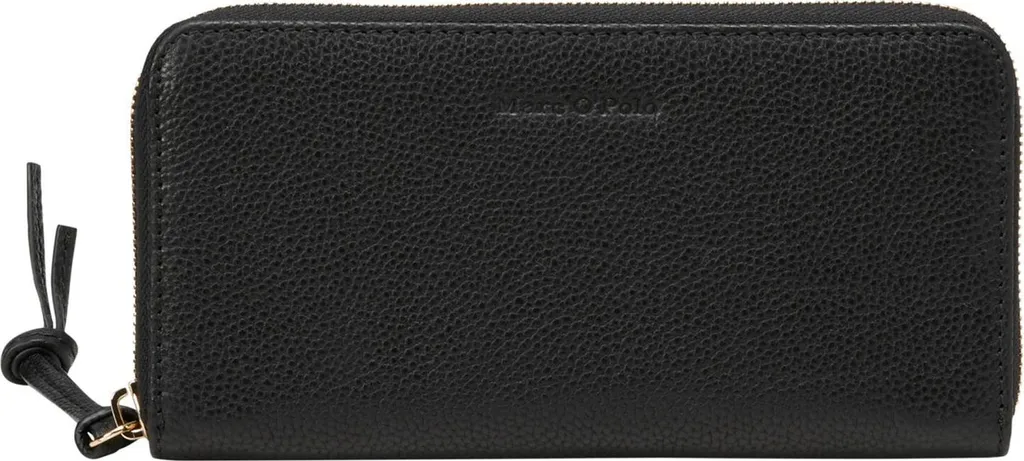 Marc O'Polo Finja Zip Wallet Black - Portafoglio Donna in Pelle Nero